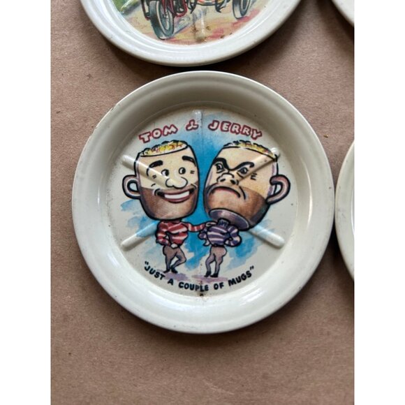 Vintage Metal Bar Coasters 1950's - Picture 2 of 8